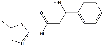 3-amino-N-(5-methyl-1,3-thiazol-2-yl)-3-phenylpropanamide 구조식 이미지