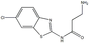 3-amino-N-(6-chloro-1,3-benzothiazol-2-yl)propanamide 구조식 이미지