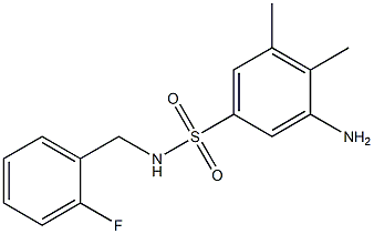 3-amino-N-[(2-fluorophenyl)methyl]-4,5-dimethylbenzene-1-sulfonamide 구조식 이미지