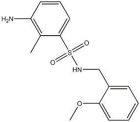 3-amino-N-[(2-methoxyphenyl)methyl]-2-methylbenzene-1-sulfonamide 구조식 이미지