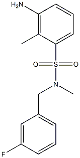 3-amino-N-[(3-fluorophenyl)methyl]-N,2-dimethylbenzene-1-sulfonamide 구조식 이미지