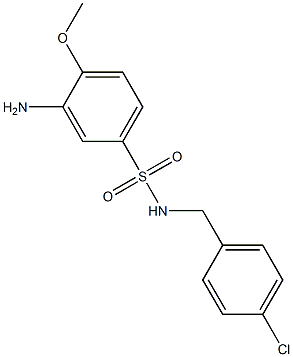 3-amino-N-[(4-chlorophenyl)methyl]-4-methoxybenzene-1-sulfonamide Structure