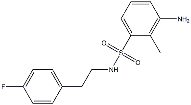 3-amino-N-[2-(4-fluorophenyl)ethyl]-2-methylbenzene-1-sulfonamide 구조식 이미지