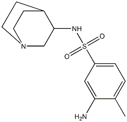 3-amino-N-{1-azabicyclo[2.2.2]octan-3-yl}-4-methylbenzene-1-sulfonamide Structure