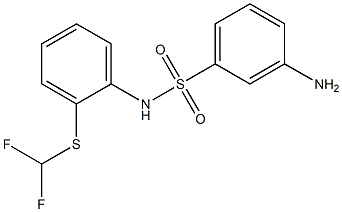 3-amino-N-{2-[(difluoromethyl)sulfanyl]phenyl}benzene-1-sulfonamide 구조식 이미지