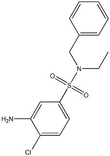 3-amino-N-benzyl-4-chloro-N-ethylbenzene-1-sulfonamide 구조식 이미지