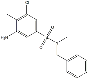 3-amino-N-benzyl-5-chloro-N,4-dimethylbenzene-1-sulfonamide 구조식 이미지