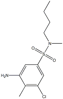 3-amino-N-butyl-5-chloro-N,4-dimethylbenzene-1-sulfonamide 구조식 이미지