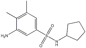 3-amino-N-cyclopentyl-4,5-dimethylbenzene-1-sulfonamide 구조식 이미지