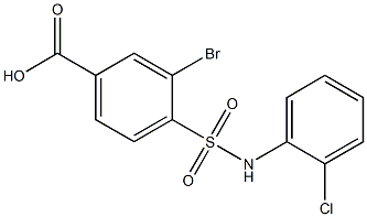 3-bromo-4-[(2-chlorophenyl)sulfamoyl]benzoic acid 구조식 이미지