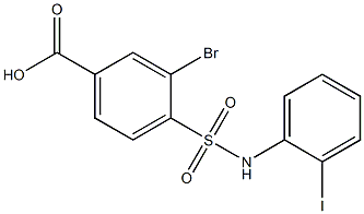 3-bromo-4-[(2-iodophenyl)sulfamoyl]benzoic acid Structure
