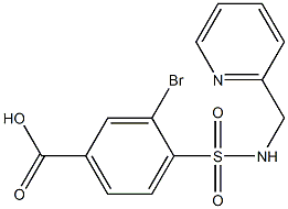 3-bromo-4-[(pyridin-2-ylmethyl)sulfamoyl]benzoic acid Structure