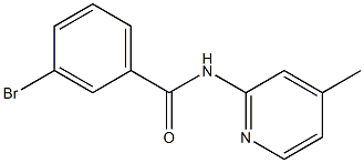 3-bromo-N-(4-methylpyridin-2-yl)benzamide 구조식 이미지