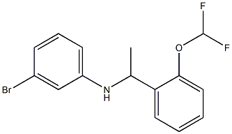 3-bromo-N-{1-[2-(difluoromethoxy)phenyl]ethyl}aniline 구조식 이미지