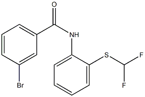3-bromo-N-{2-[(difluoromethyl)sulfanyl]phenyl}benzamide Structure