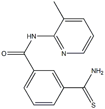 3-carbamothioyl-N-(3-methylpyridin-2-yl)benzamide 구조식 이미지