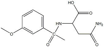 3-carbamoyl-2-[1-(3-methoxyphenyl)acetamido]propanoic acid Structure