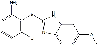 3-chloro-2-[(6-ethoxy-1H-1,3-benzodiazol-2-yl)sulfanyl]aniline Structure