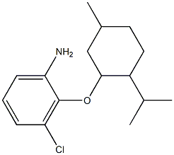 3-chloro-2-{[5-methyl-2-(propan-2-yl)cyclohexyl]oxy}aniline 구조식 이미지