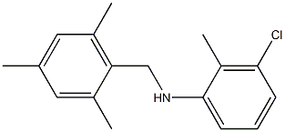 3-chloro-2-methyl-N-[(2,4,6-trimethylphenyl)methyl]aniline Structure