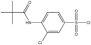 3-chloro-4-(2,2-dimethylpropanamido)benzene-1-sulfonyl chloride 구조식 이미지