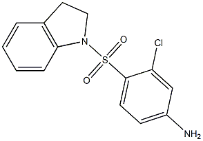 3-chloro-4-(2,3-dihydro-1H-indole-1-sulfonyl)aniline 구조식 이미지
