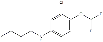 3-chloro-4-(difluoromethoxy)-N-(3-methylbutyl)aniline Structure