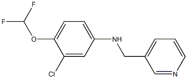 3-chloro-4-(difluoromethoxy)-N-(pyridin-3-ylmethyl)aniline Structure