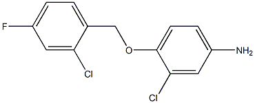 3-chloro-4-[(2-chloro-4-fluorophenyl)methoxy]aniline 구조식 이미지