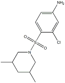 3-chloro-4-[(3,5-dimethylpiperidine-1-)sulfonyl]aniline 구조식 이미지