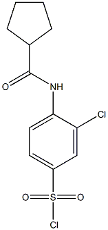 3-chloro-4-cyclopentaneamidobenzene-1-sulfonyl chloride Structure