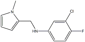 3-chloro-4-fluoro-N-[(1-methyl-1H-pyrrol-2-yl)methyl]aniline 구조식 이미지