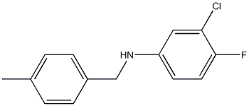 3-chloro-4-fluoro-N-[(4-methylphenyl)methyl]aniline 구조식 이미지