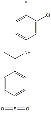 3-chloro-4-fluoro-N-[1-(4-methanesulfonylphenyl)ethyl]aniline Structure