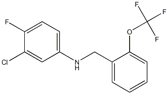 3-chloro-4-fluoro-N-{[2-(trifluoromethoxy)phenyl]methyl}aniline Structure