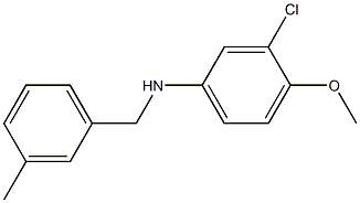 3-chloro-4-methoxy-N-[(3-methylphenyl)methyl]aniline Structure
