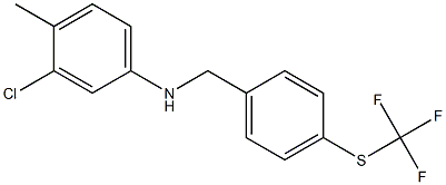 3-chloro-4-methyl-N-({4-[(trifluoromethyl)sulfanyl]phenyl}methyl)aniline 구조식 이미지