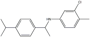 3-chloro-4-methyl-N-{1-[4-(propan-2-yl)phenyl]ethyl}aniline Structure