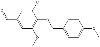 3-chloro-5-methoxy-4-[(4-methoxyphenyl)methoxy]benzaldehyde 구조식 이미지