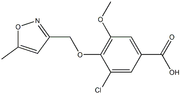 3-chloro-5-methoxy-4-[(5-methyl-1,2-oxazol-3-yl)methoxy]benzoic acid Structure