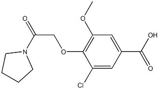 3-chloro-5-methoxy-4-[2-oxo-2-(pyrrolidin-1-yl)ethoxy]benzoic acid Structure