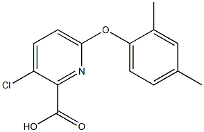 3-chloro-6-(2,4-dimethylphenoxy)pyridine-2-carboxylic acid Structure