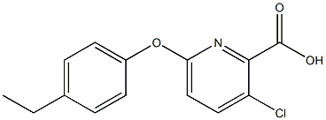 3-chloro-6-(4-ethylphenoxy)pyridine-2-carboxylic acid Structure