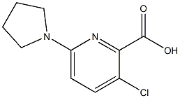 3-chloro-6-(pyrrolidin-1-yl)pyridine-2-carboxylic acid Structure