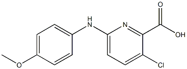 3-chloro-6-[(4-methoxyphenyl)amino]pyridine-2-carboxylic acid Structure
