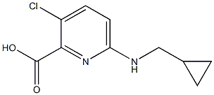 3-chloro-6-[(cyclopropylmethyl)amino]pyridine-2-carboxylic acid Structure