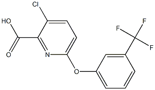 3-chloro-6-[3-(trifluoromethyl)phenoxy]pyridine-2-carboxylic acid Structure
