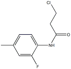 3-chloro-N-(2-fluoro-4-methylphenyl)propanamide 구조식 이미지