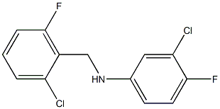 3-chloro-N-[(2-chloro-6-fluorophenyl)methyl]-4-fluoroaniline Structure