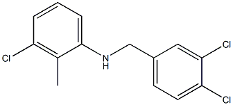 3-chloro-N-[(3,4-dichlorophenyl)methyl]-2-methylaniline Structure